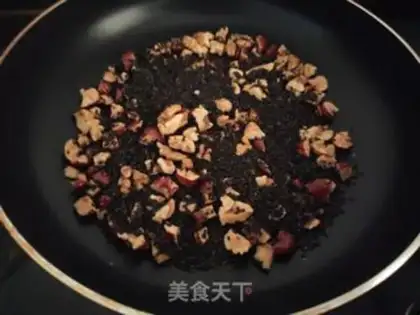 Make Black sesame date walnut cake step 3