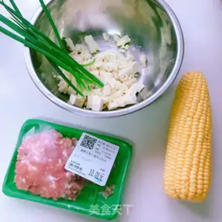 Make Tofu corn meat box step 0