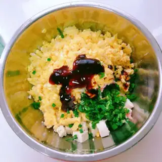 Make Tofu corn meat box step 1