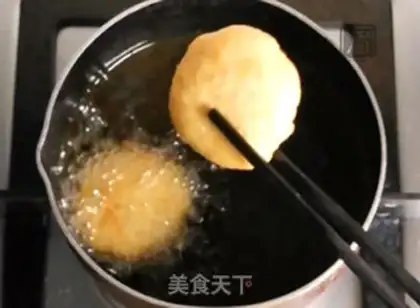 Make Red sugar fried cake step 10