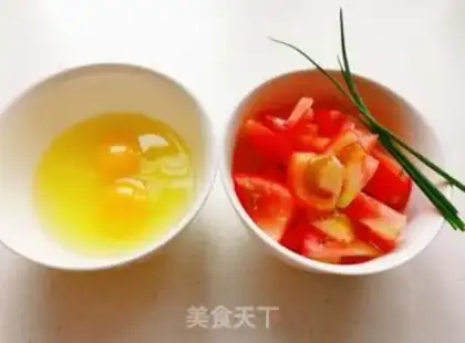 Make Tomato egg soup step 1