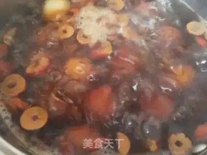 Make ♪ ♪ The potion red sugar rice round soup ♪ step 4
