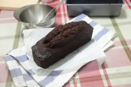 Make Chocolate and a pound cake step 8