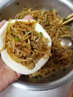 Make A white radish egg bag step 12