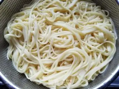 Make Three pieces of noodles step 6