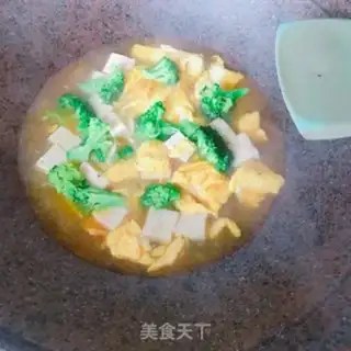 Make Bean tofu egg soup step 6