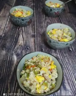 Make Egg fried rice step 7