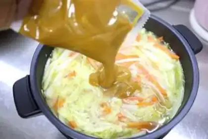Make Gold soup, fat cow cabbage step 6