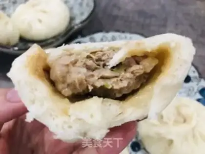 Make Big meat bun step 22