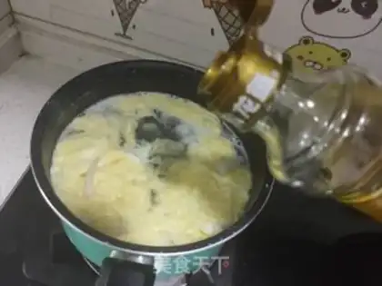 Make White mushroom omelet soup step 7