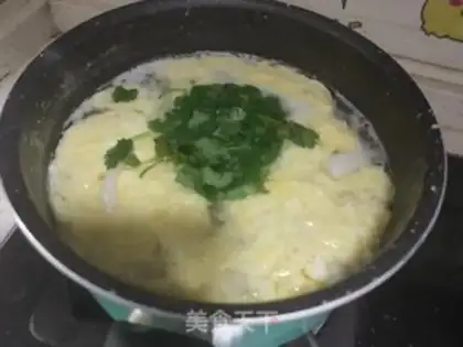 Make White mushroom omelet soup step 8