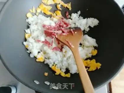 Make Sausage fried rice step 5