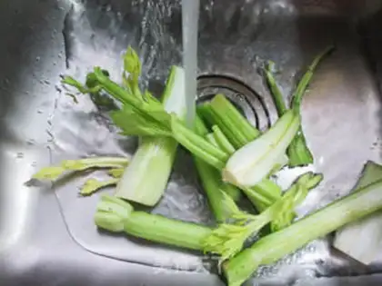 Make Fish tofu and celery step 1