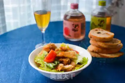 Make Chicken salad and I listen to wine step 7