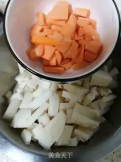 Make Volcanic intestines and carrots step 0