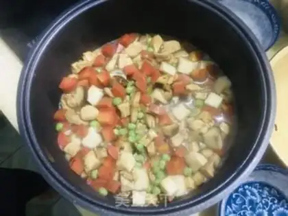 Make Chicken mushrooms and carrot rice step 9