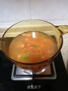 Make Tomatoes, eggnut soup step 3