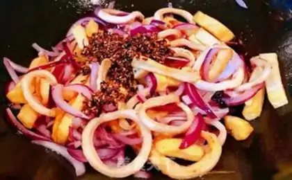 Make Spicy potato squid step 9
