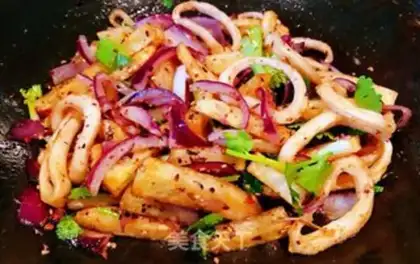 Make Spicy potato squid step 10