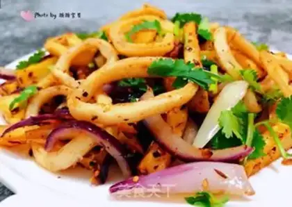 Make Spicy potato squid step 11