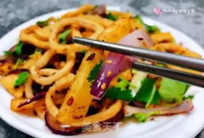 Make Spicy potato squid step 14