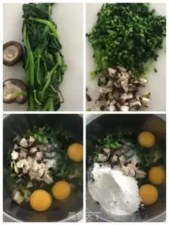 Make The spinach egg stand step 1