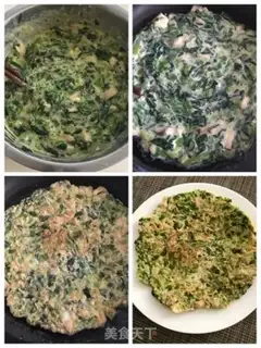 Make The spinach egg stand step 2