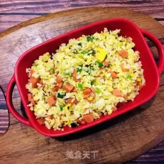 Make Sausage gold fried rice step 9