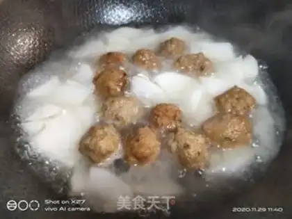 Make radish meatballs step 3