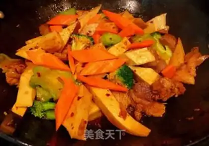 Make A dry pot with tofu step 7
