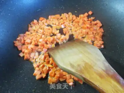 Make Carrot eggs for fried rice step 2