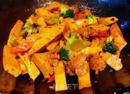 Make A dry pot with tofu step 9