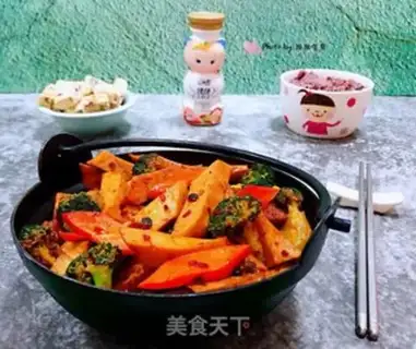 Make A dry pot with tofu step 12