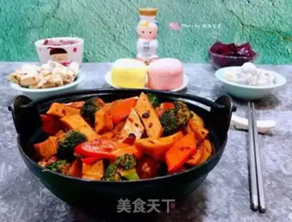 Make A dry pot with tofu step 14