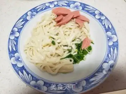 Make Ham sausage noodles step 3