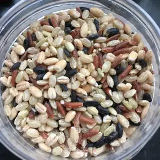 Make Three-coloured, rough rice step 0