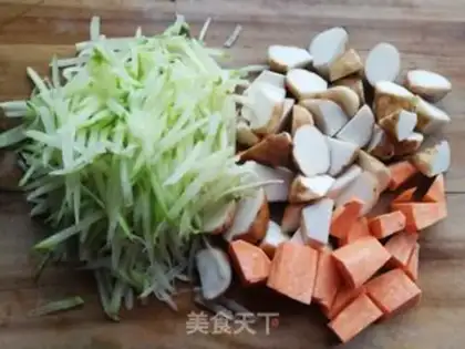 Make radish mashed rice step 0