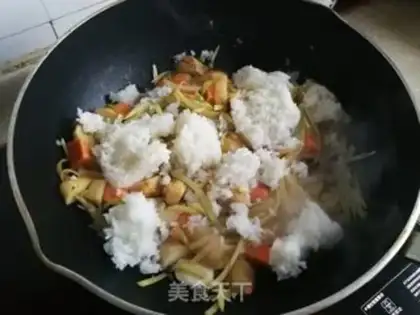 Make radish mashed rice step 3
