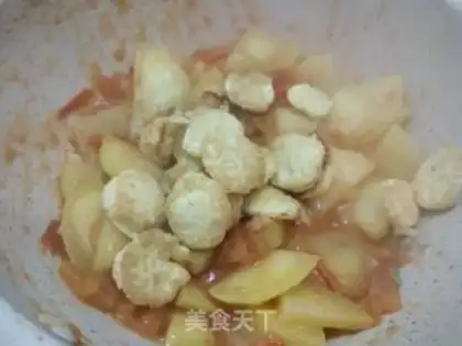Make Home-cooked potatoes burn Japanese tofu step 7