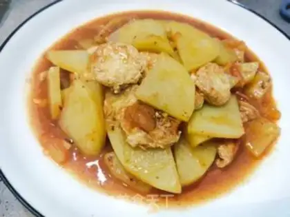 Make Home-cooked potatoes burn Japanese tofu step 10