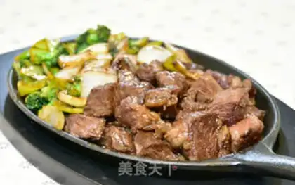 Make Iron-coated red dice beef step 7