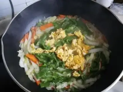 Make Eggs and jade platinum soup step 7