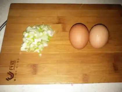Make Egg fried rice step 1