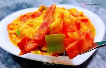 Make Bacon pepper tomato fried eggs step 13