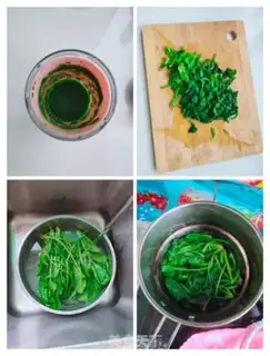 Make Shrimp spinach hand noodles step 0