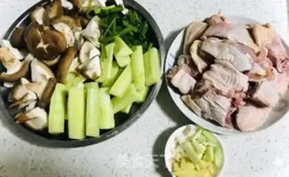 Make Chicken stew mushrooms step 1