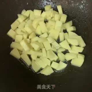 Make Curry potatoes and rice step 1