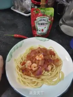 Make Shrimp ketchup pasta step 12