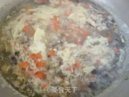 Make Pork mushroom egg and vegetable soup step 6
