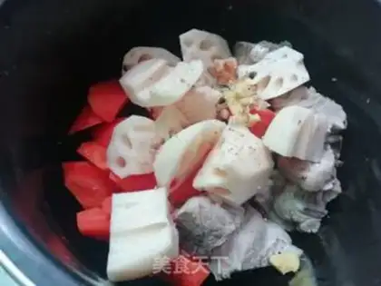 Make Carrot Lotus bone soup step 2